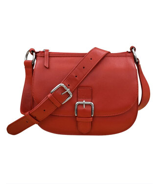 Leather Crossbody Saddle Bag