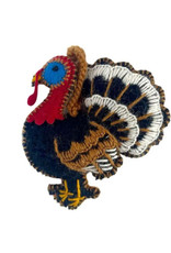 Embroidered Wool Turkey Ornament