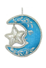 Embroidered Moon Ornament