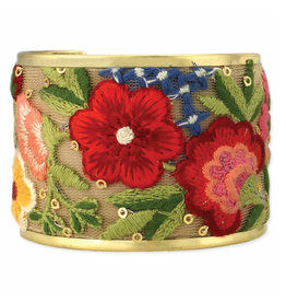 Red Flower Embroidered Cuff