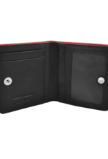 Bifold Leather Wallet Red/Black