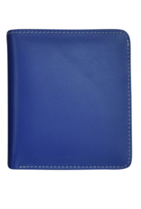 Bifold Leather Wallet Cobalt/Bone