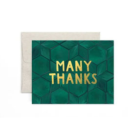 Green Tile Thank You Boxed Card Set