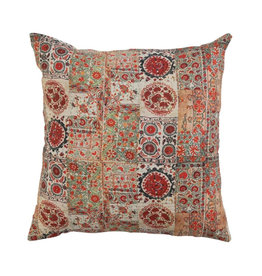 Square Cotton Kantha Stitch Pillow