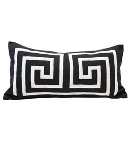 Black & White Geometric Lumbar Pillow