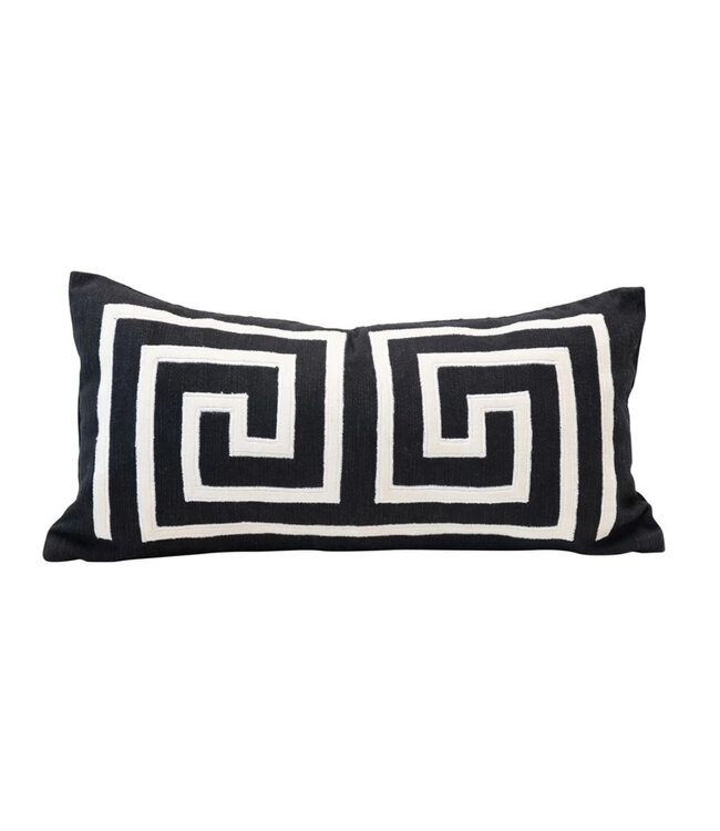 Black & White Geometric Lumbar Pillow