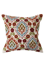 Embroidered Flower Pillow