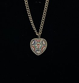 Vintage Mosaic Heart Necklace