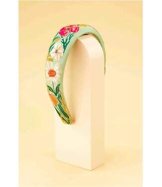 Country Garden Padded Headband in Mint