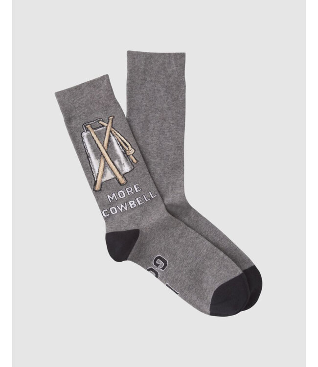 Heather Grey "More Cowbell" Socks