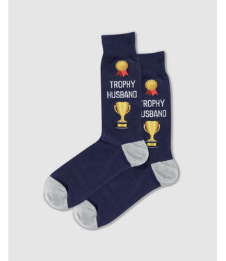 Navy Trophy Husband Socks