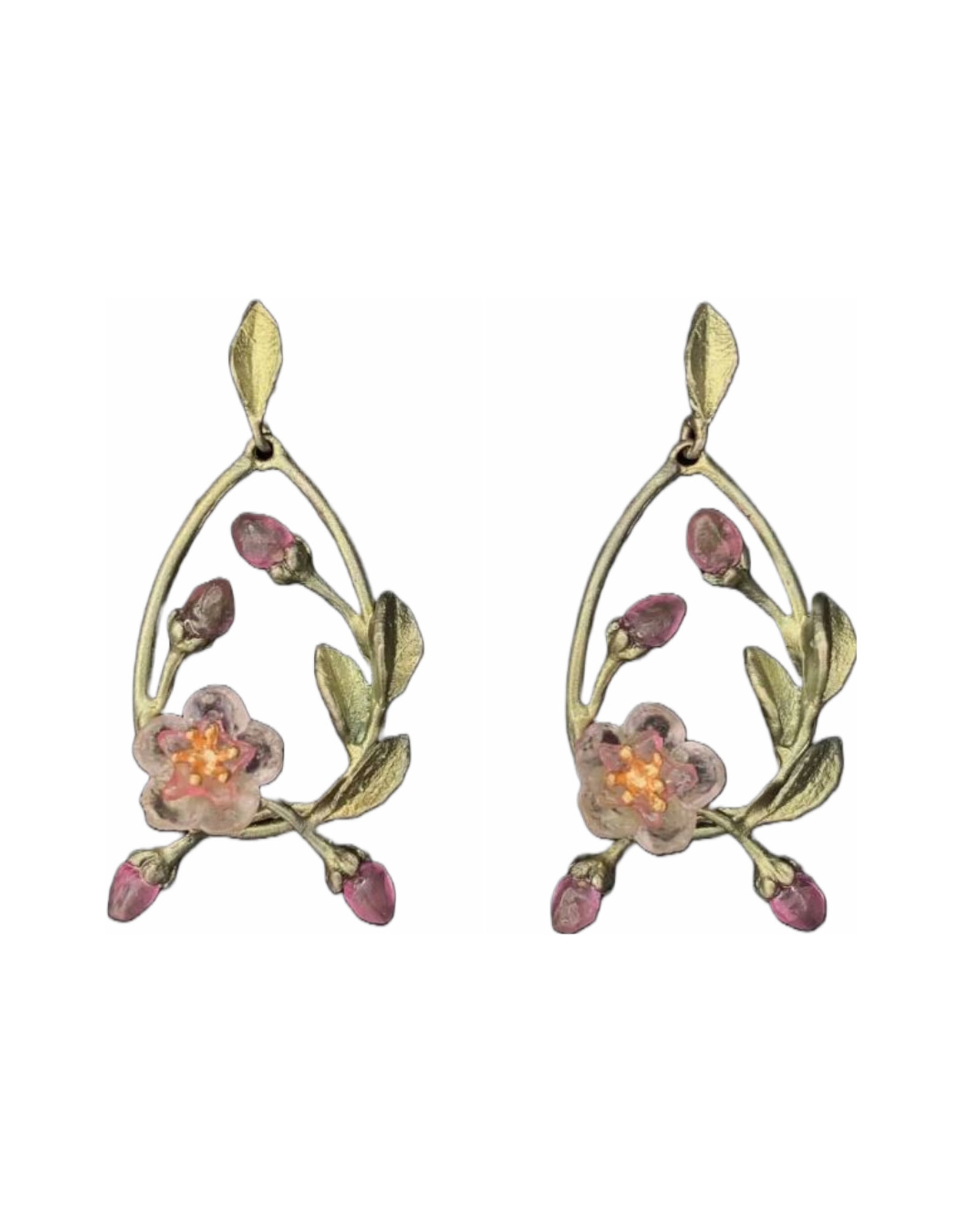 Peach Blossom Oval Earrings