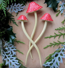 Amanita 3D Mushroom Hair Stick