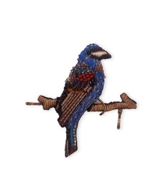 Indigo Bunting Brooch