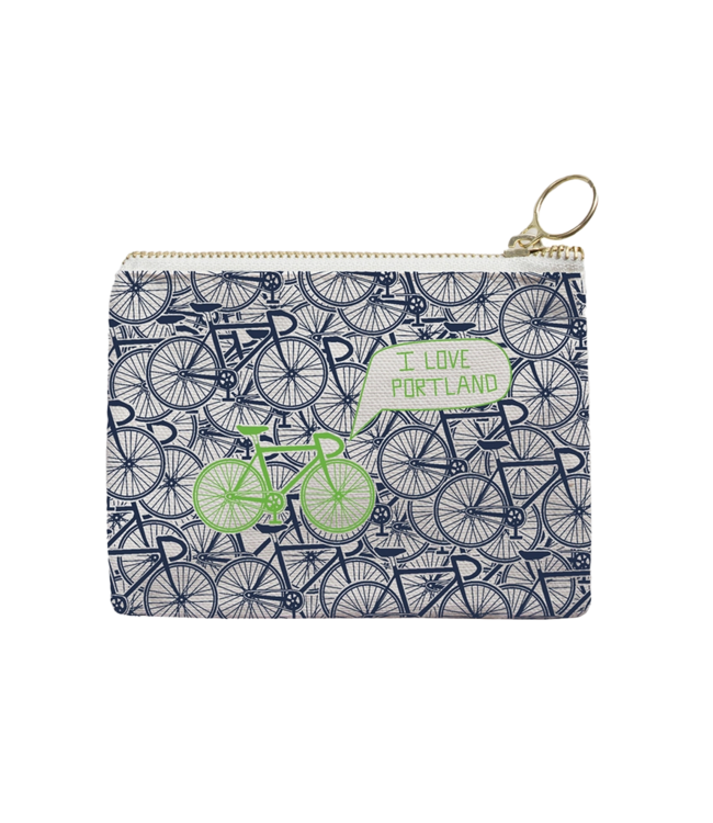 Portland Coin Purse - Navy/Green