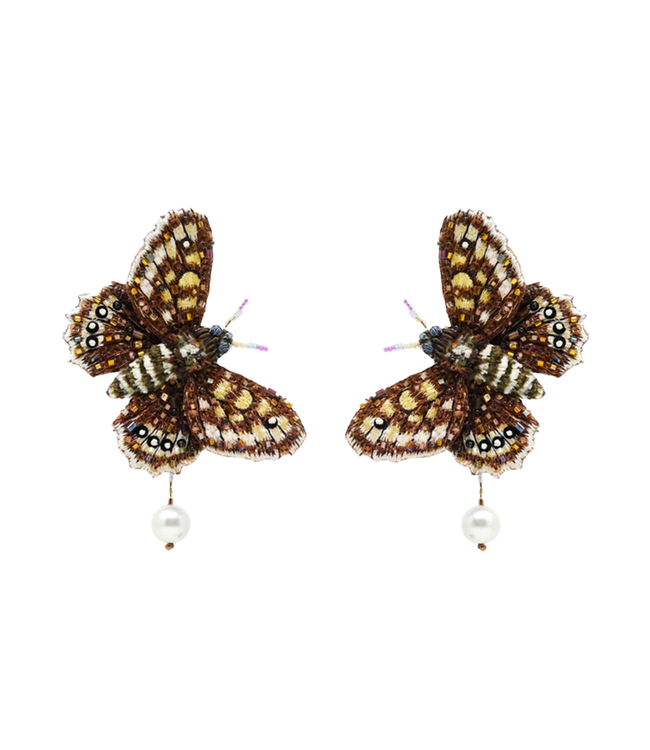 Speckled Wood Butterfly Earrings