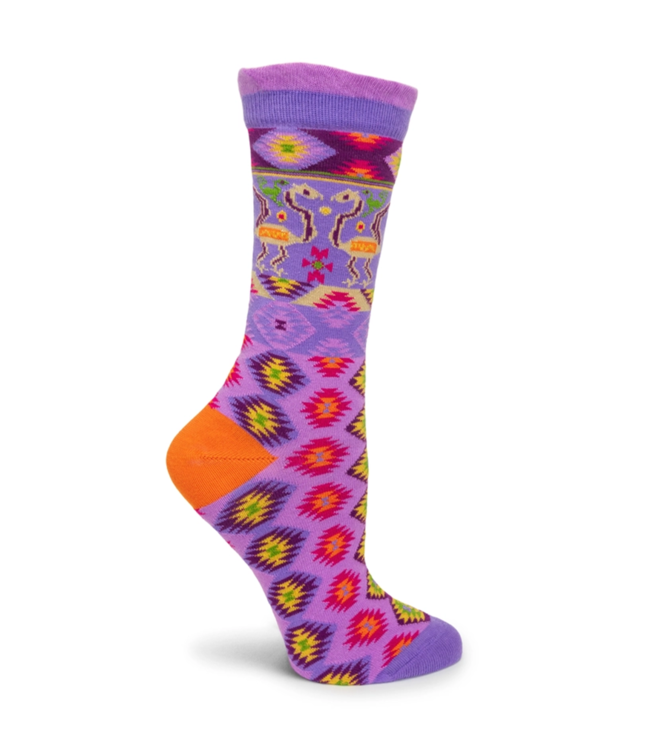 Violet Pua Kumbu Socks (Women's Sizing)