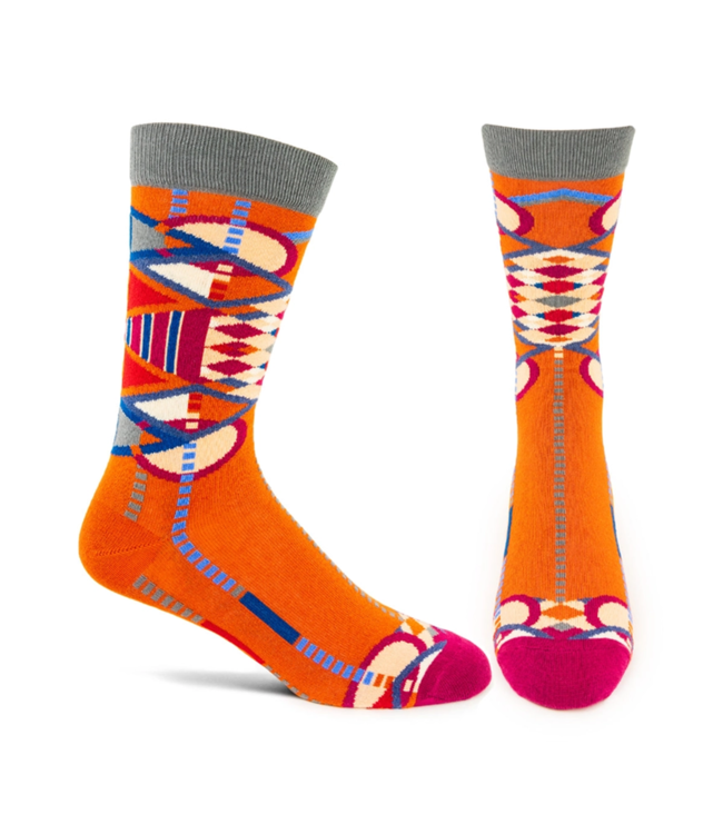 Orange Frank Lloyd Wright Drink Socks (Men's Sizing)