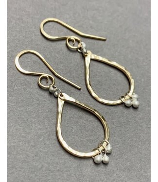 Petal Drop Earrings in Gold
