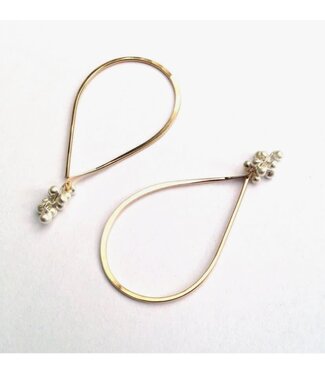 Tear Hoop Earrings in Gold