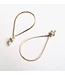 Tear Hoop Earrings in Gold