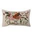 Floral Embroidered Lumbar Pillow