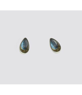 Labradorite Teardrop Studs
