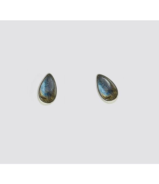 Labradorite Tear Drop Studs