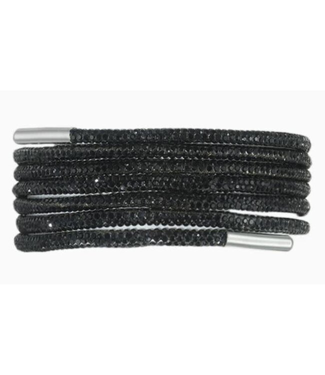 Rhinestone Shoe Laces in Black