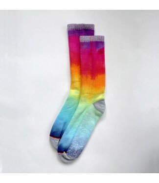 Rainbow Hand-Dyed XL Sock