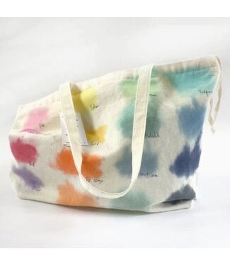 Color Study Hand-Painted Zip Tote