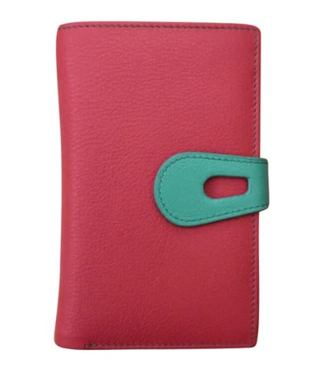 Midi Wallet in Pink  & Turquoise