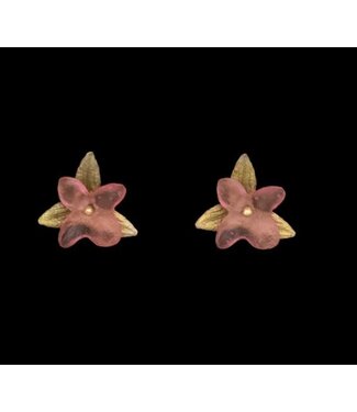 Pink Hydrangea Stud Earrings