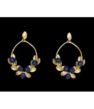 Petite Blueberry Oval Post Earrings