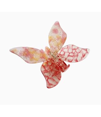 Hair Claw Bella Butterfly Red Pink