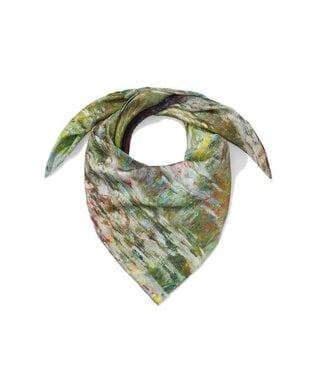 Monet Blooms Double-Sided Square Silk Scarf