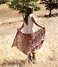 Benaras Wool Scarf Wrap in Grey Orange