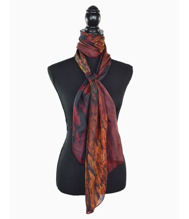 Holloday Red Silk Scarf