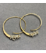Blooming Hoop Earrings in Gold
