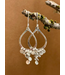Tear Confetti Earrings in Silver