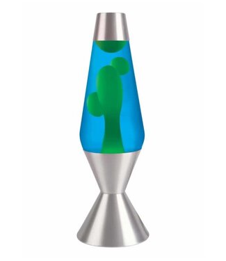 Lava Lamp - Yellow Blue Silver 16.3"