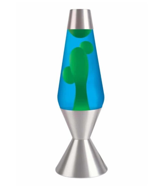 Lava Lamp Yellow Blue Silver - 16.3"