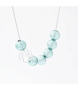 Hex Aqua Necklace