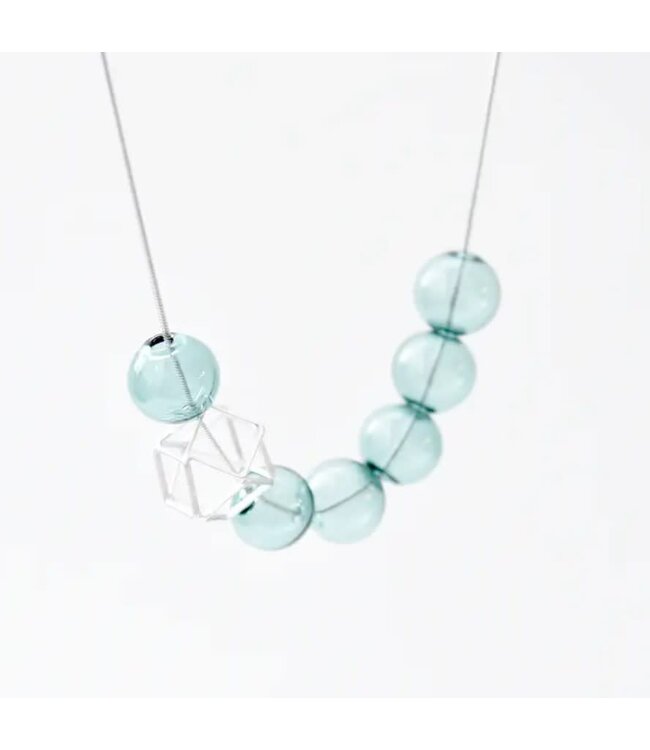 Hex Aqua Necklace