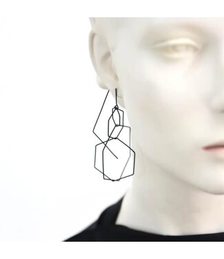 Hexxx Matte Black Earrings