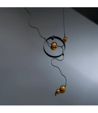 Jules Lariat Amber Necklace