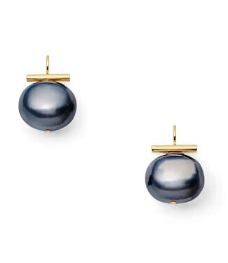 Statement Making Grey Pebble Earrings
