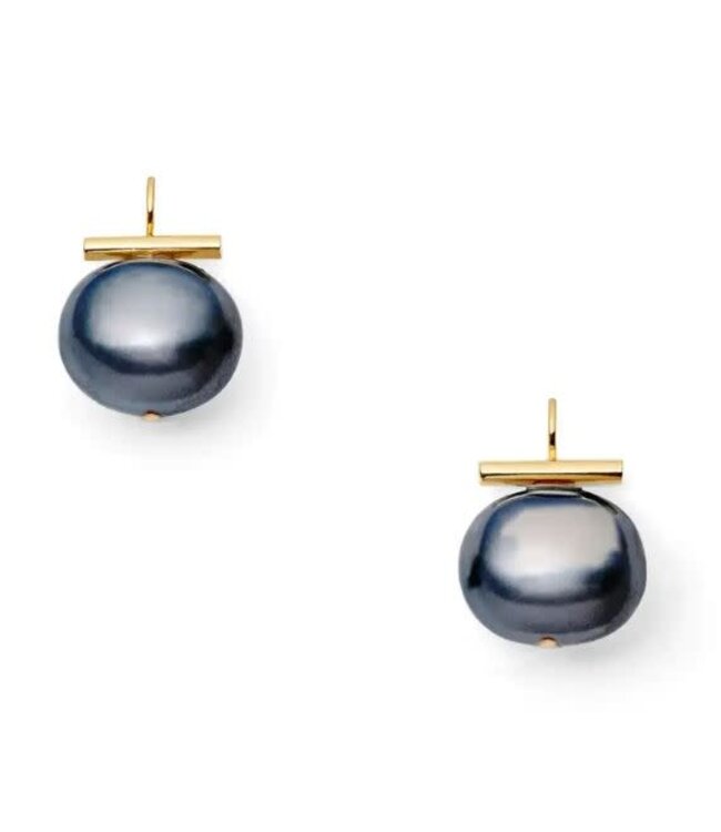 Statement Making Grey Pebble Earrings