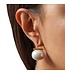 Statement Making White Pebble Earrings