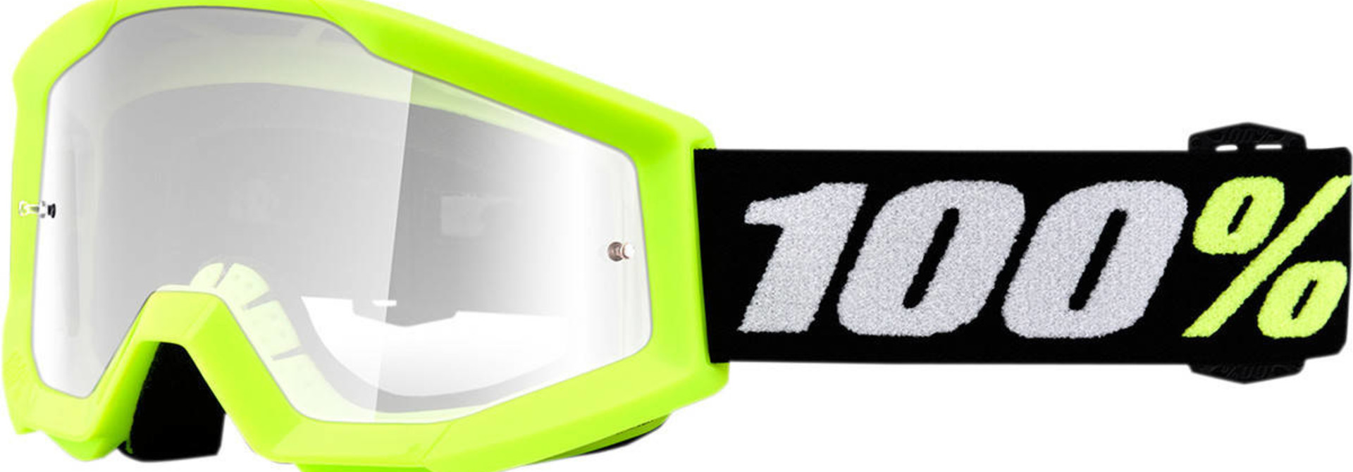100% Strata Mini Youth Goggles Yellow Clear Lens